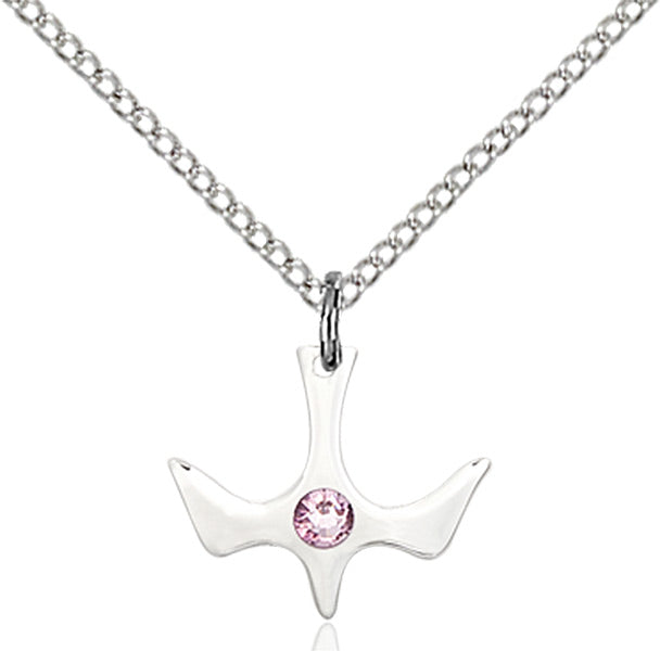Holy Spirit Pendant with Birthstone Options