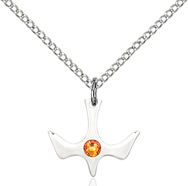 Holy Spirit Pendant with Birthstone Options
