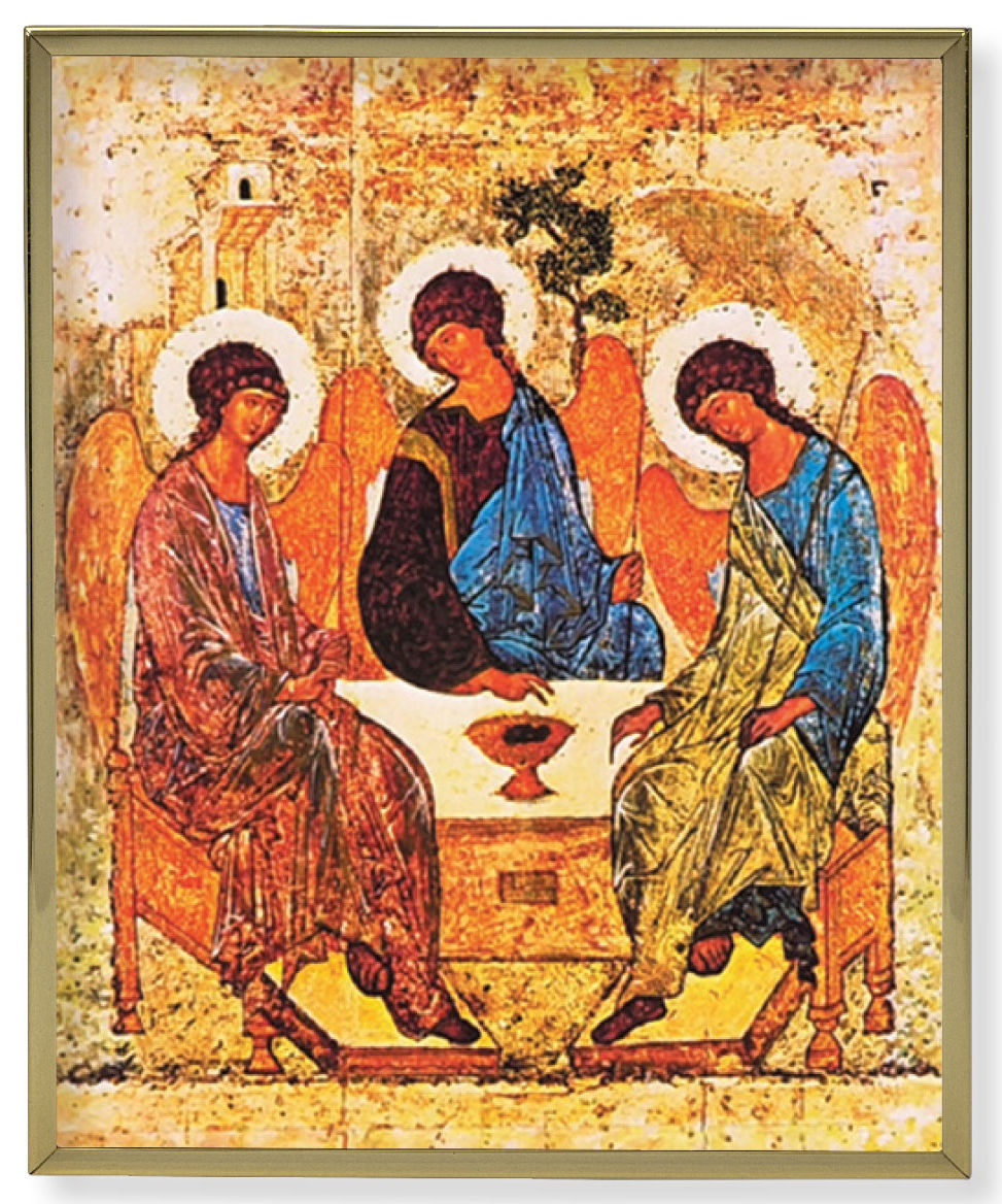 Holy Trinity 8x10 Gold Trim Plaque – Catholic Faith Store