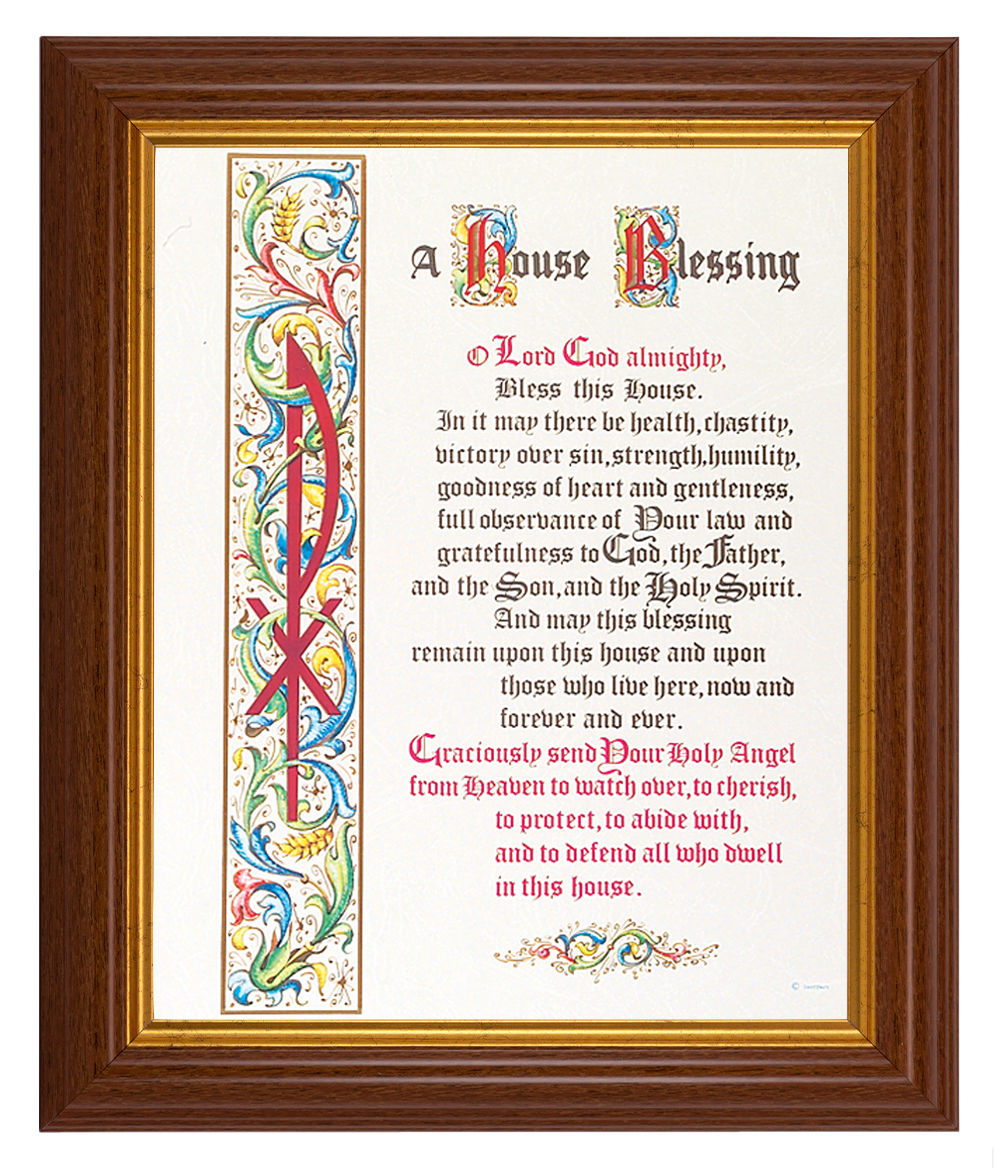 House Blessing 8x10 Textured Artboard Dark Walnut Frame