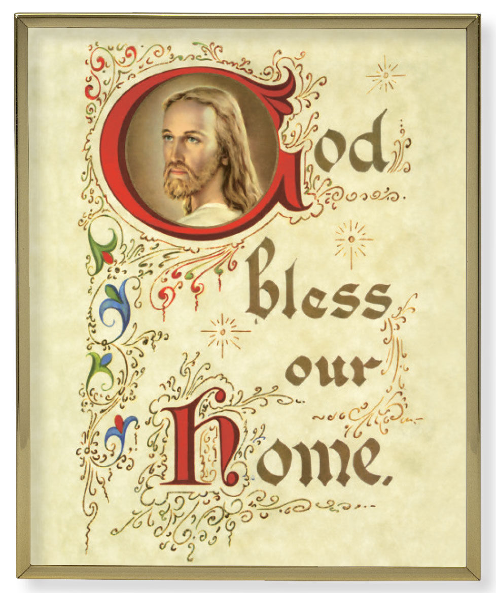 House Blessing Gold Trim Plaque