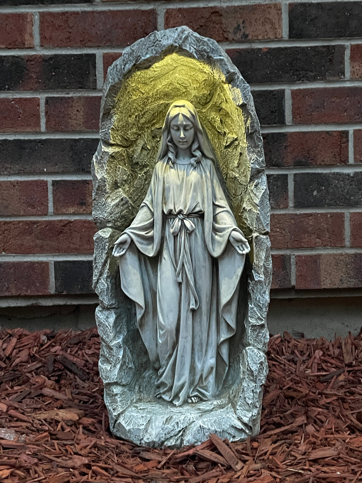 Our Lady of Grace LED Solar Garden Statue 18.75"
