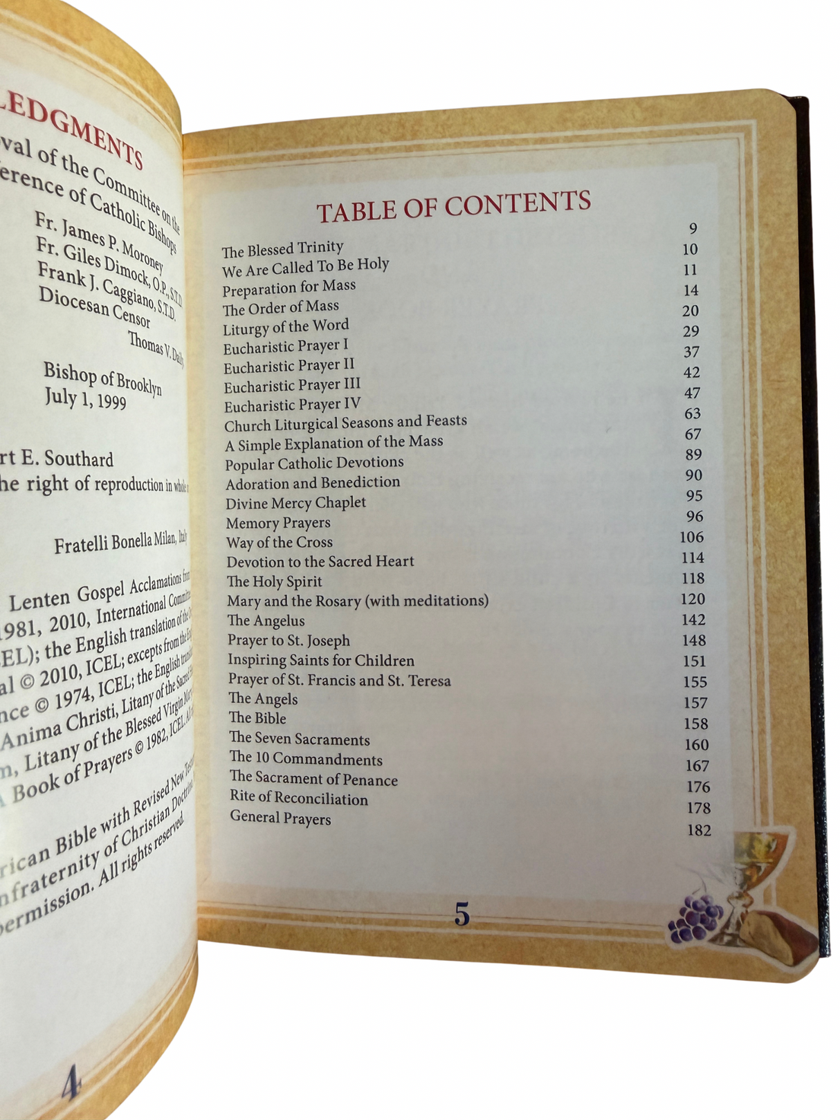 First Communion Missal for Girls - White Padded Leatherette with Raised Silver Chalice