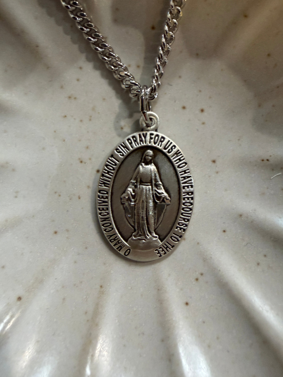 Men's Oval Shaped Miraculous Medal