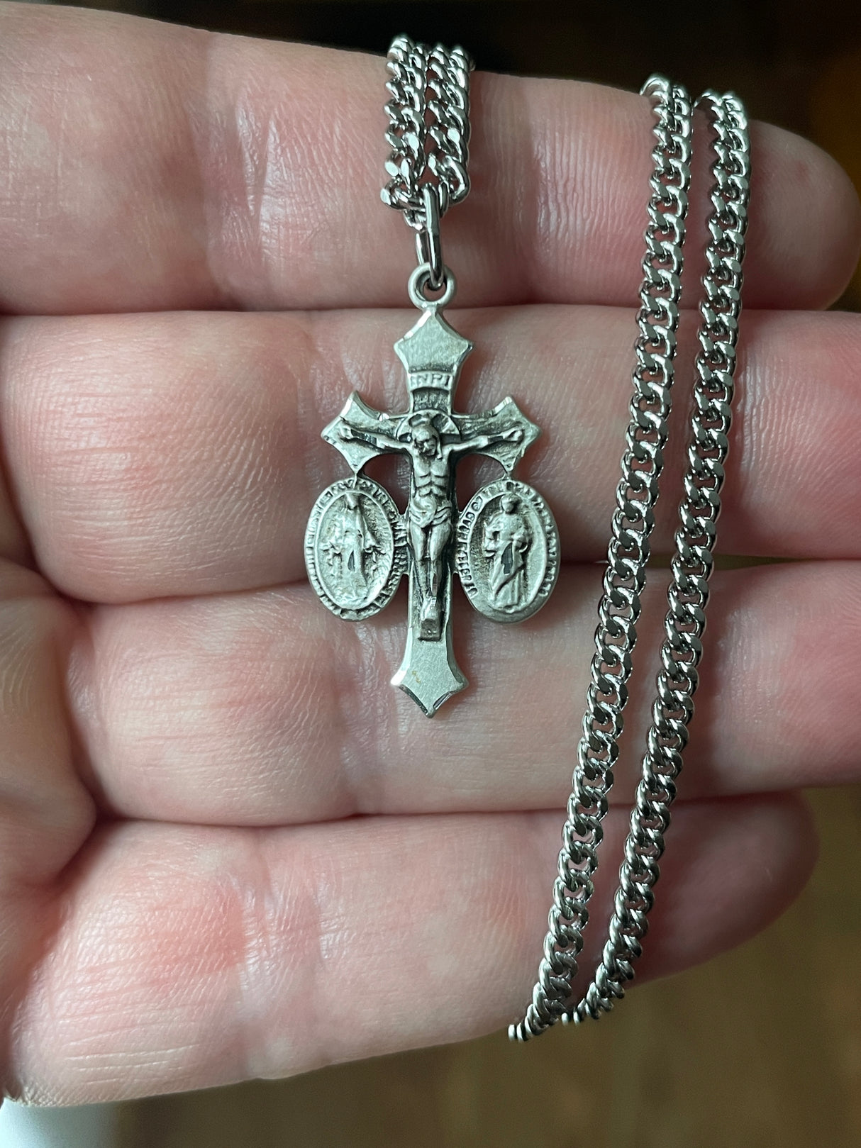 Women's Holy Family Crucifix Pendant