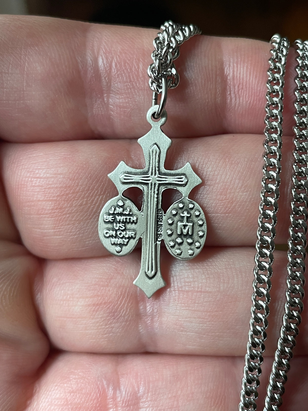 Women's Holy Family Crucifix Pendant