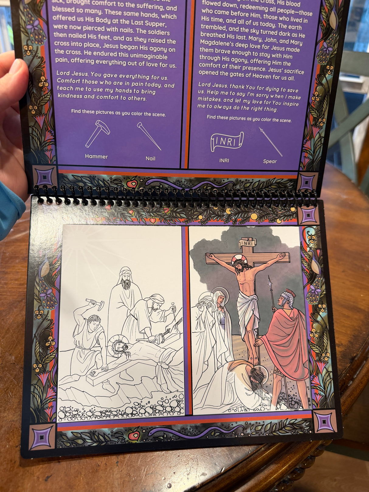 Stations of the Cross Water Reveal Activity Book for Kids – Reusable Lent Learning Tool with Water Pen