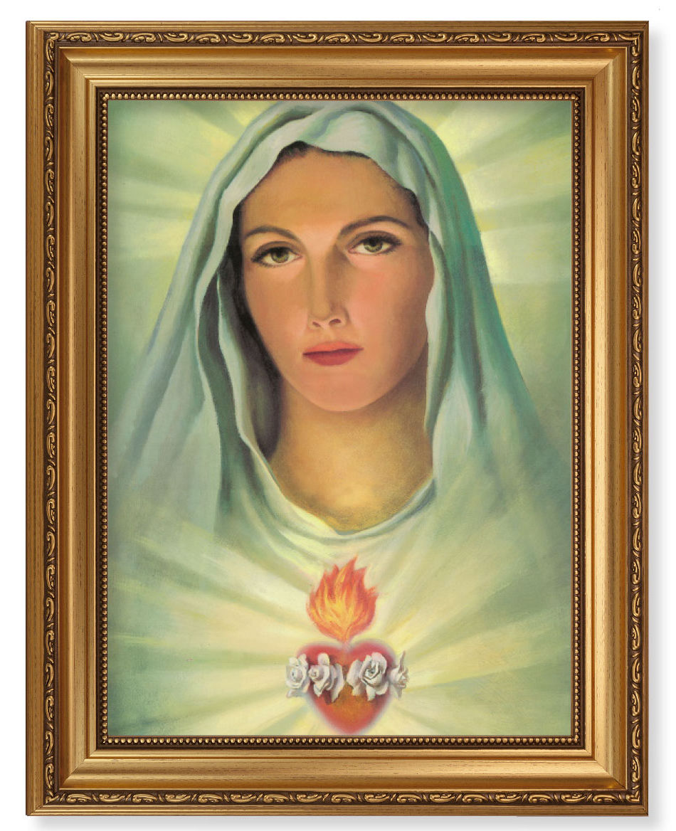 Immaculate Heart of Mary 12x16 Framed Print Artboard