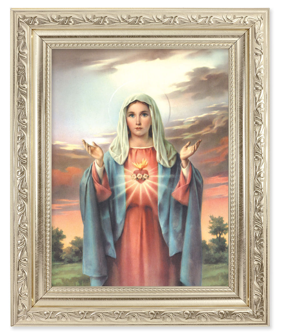 Immaculate Heart of Mary 6x8 Print Under Glass