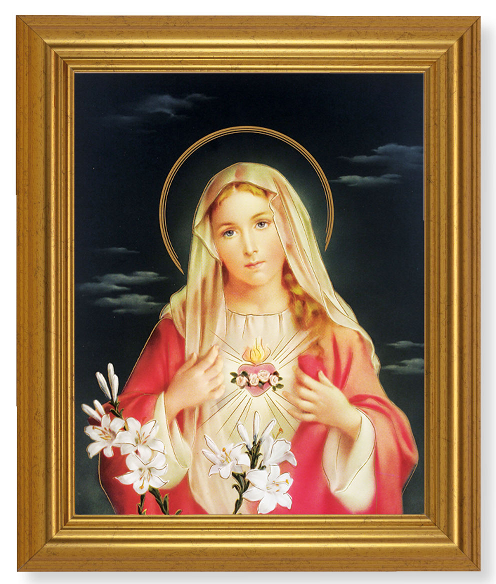 Immaculate Heart of Mary 8x10 Framed Print Under Glass