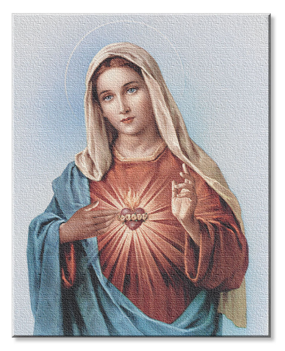 Immaculate Heart of Mary 8x10 Stretched Canvas Print