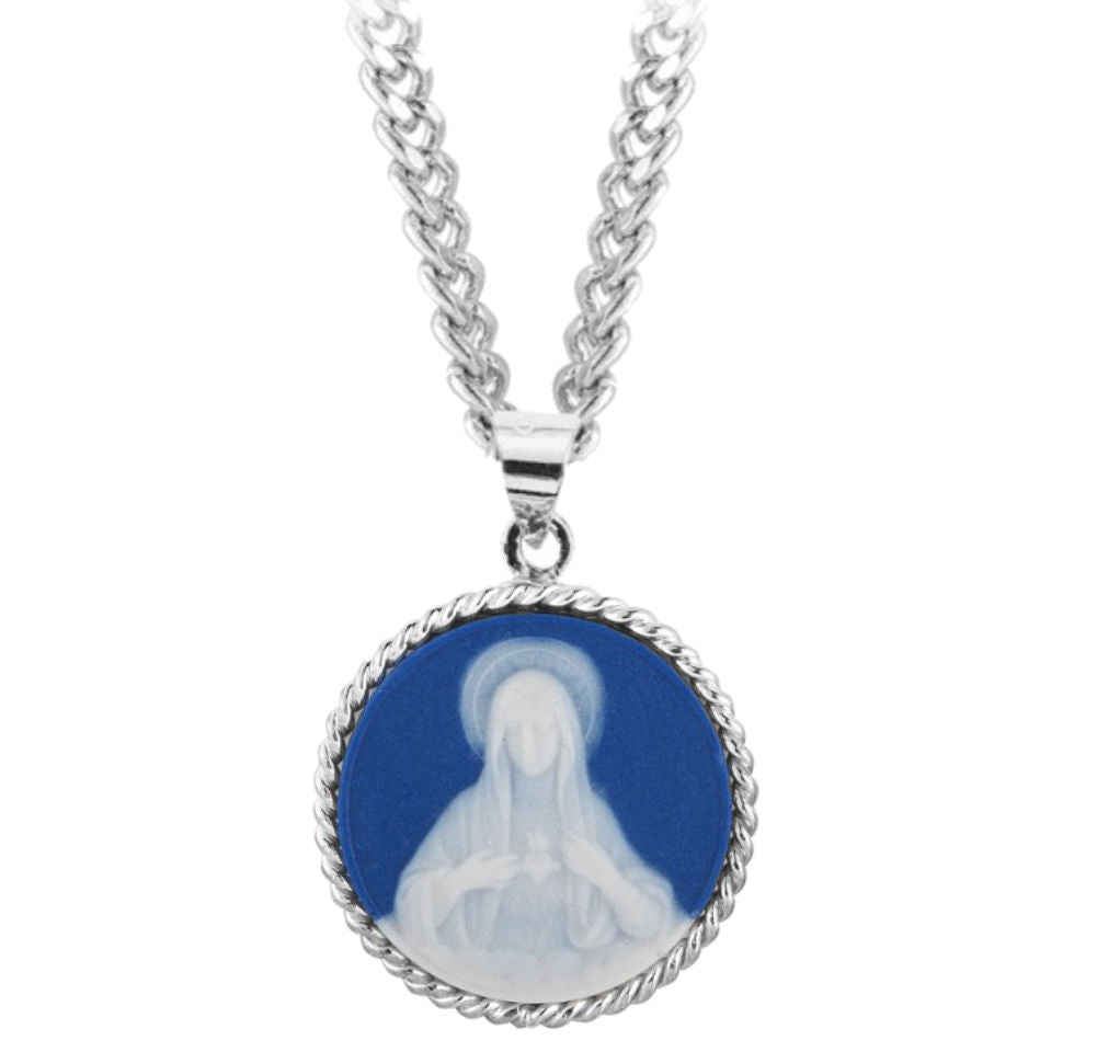 Immaculate Heart of Mary Cameo Necklace