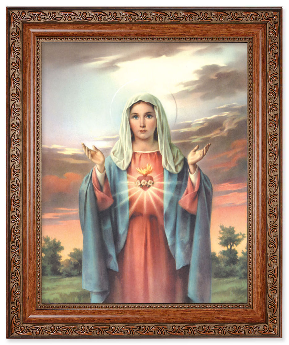 Immaculate Heart of Mary 8x10 Framed Print Under Glass