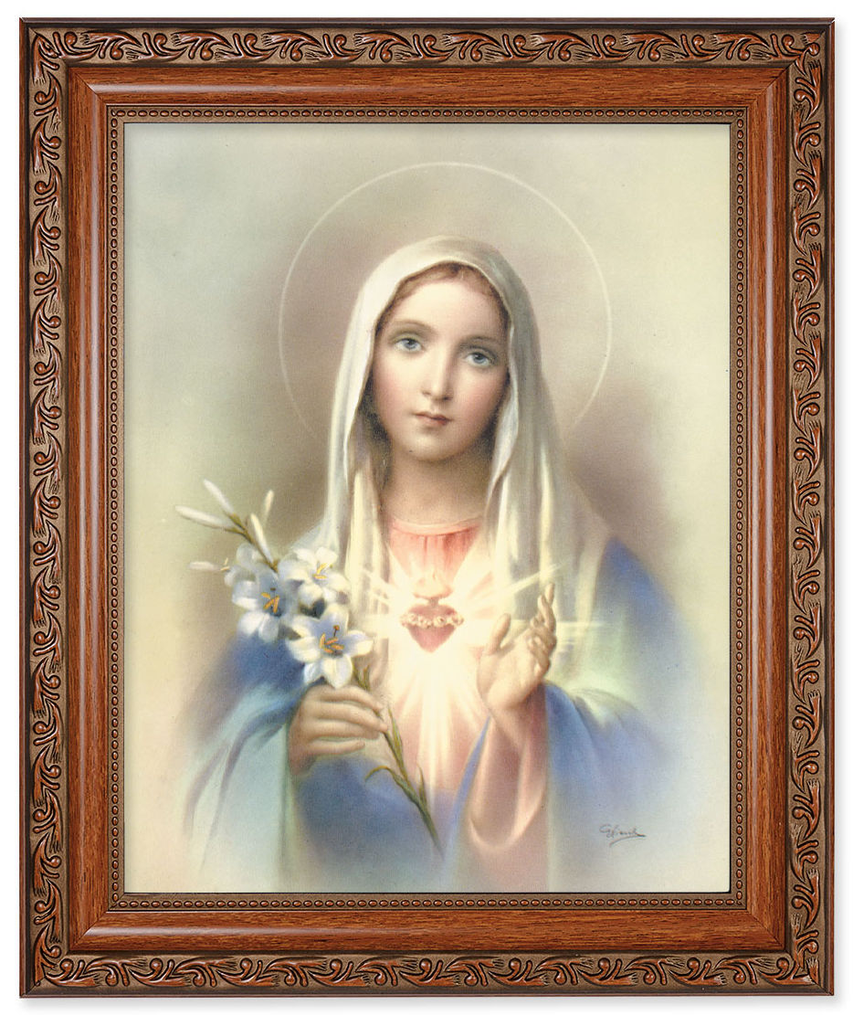 Immaculate Heart of Mary 8x10 Framed Print Under Glass