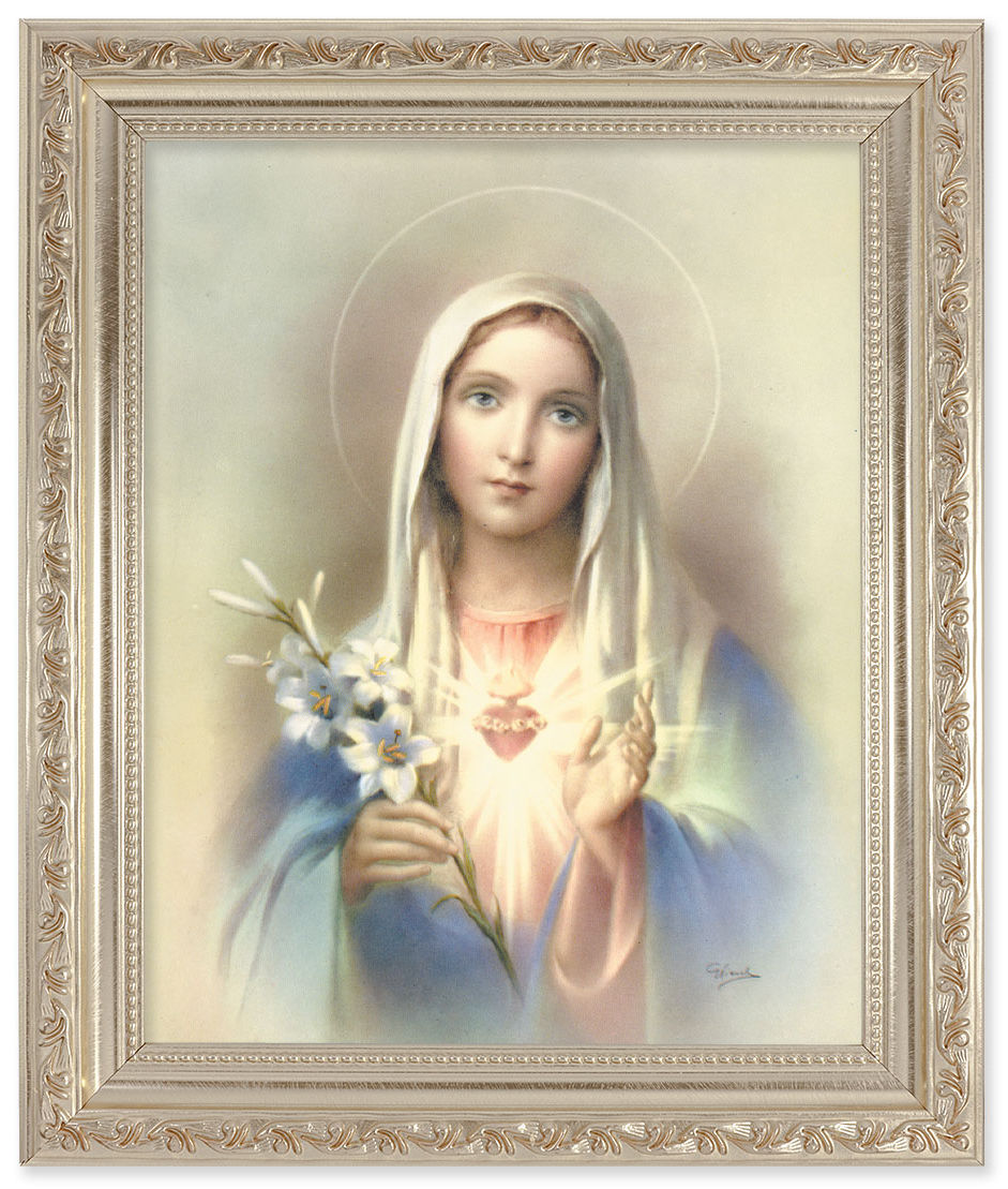 Immaculate Heart of Mary 8x10 Framed Print Under Glass