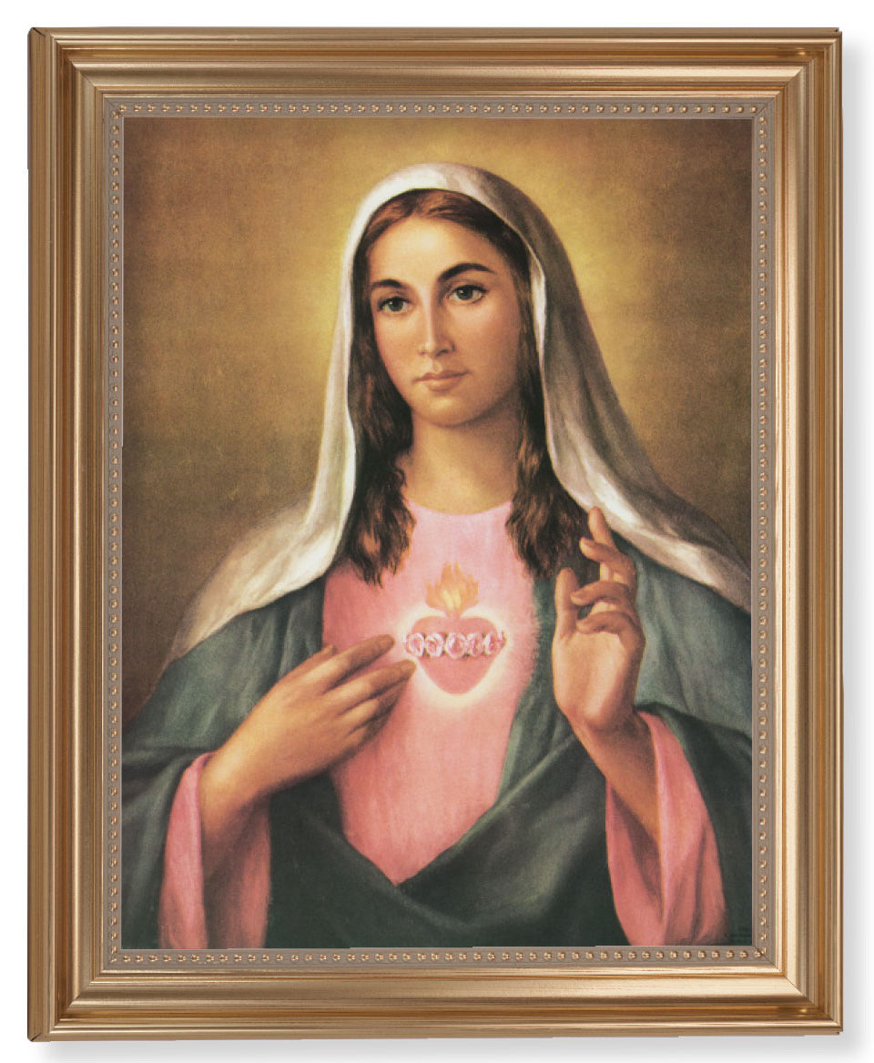 Immaculate Heart of Mary La Fuente 11x14 Framed Print Artboard