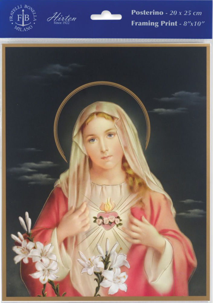Immaculate Heart of Mary Print - Sold in 3 per pack