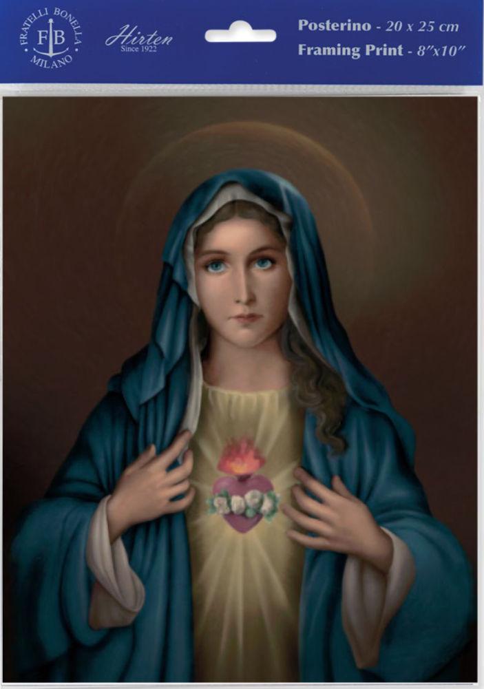 Immaculate Heart of Mary Print - Sold in 3 per pack