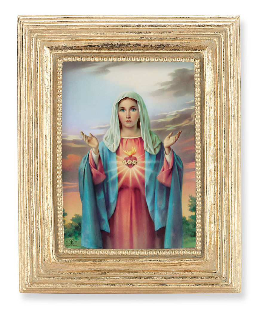 Immaculate Heart of Mary by Bonella 2.5x3.5 Print Under Glass