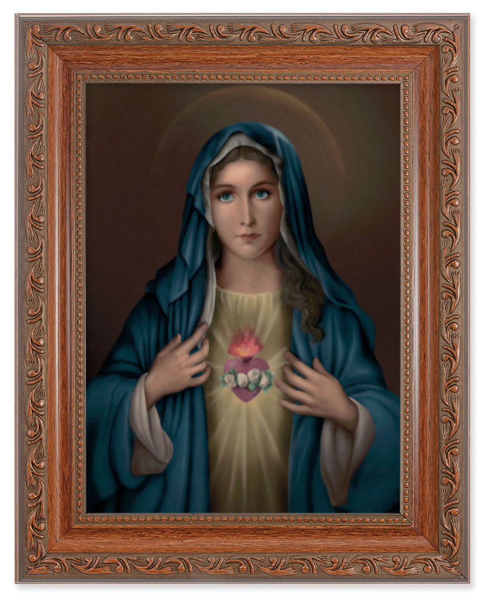 Immaculate Heart of Mary by Simeone 6x8 Print Under Glass