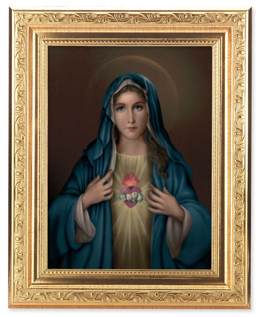 Immaculate Heart of Mary by Simeone 6x8 Print Under Glass