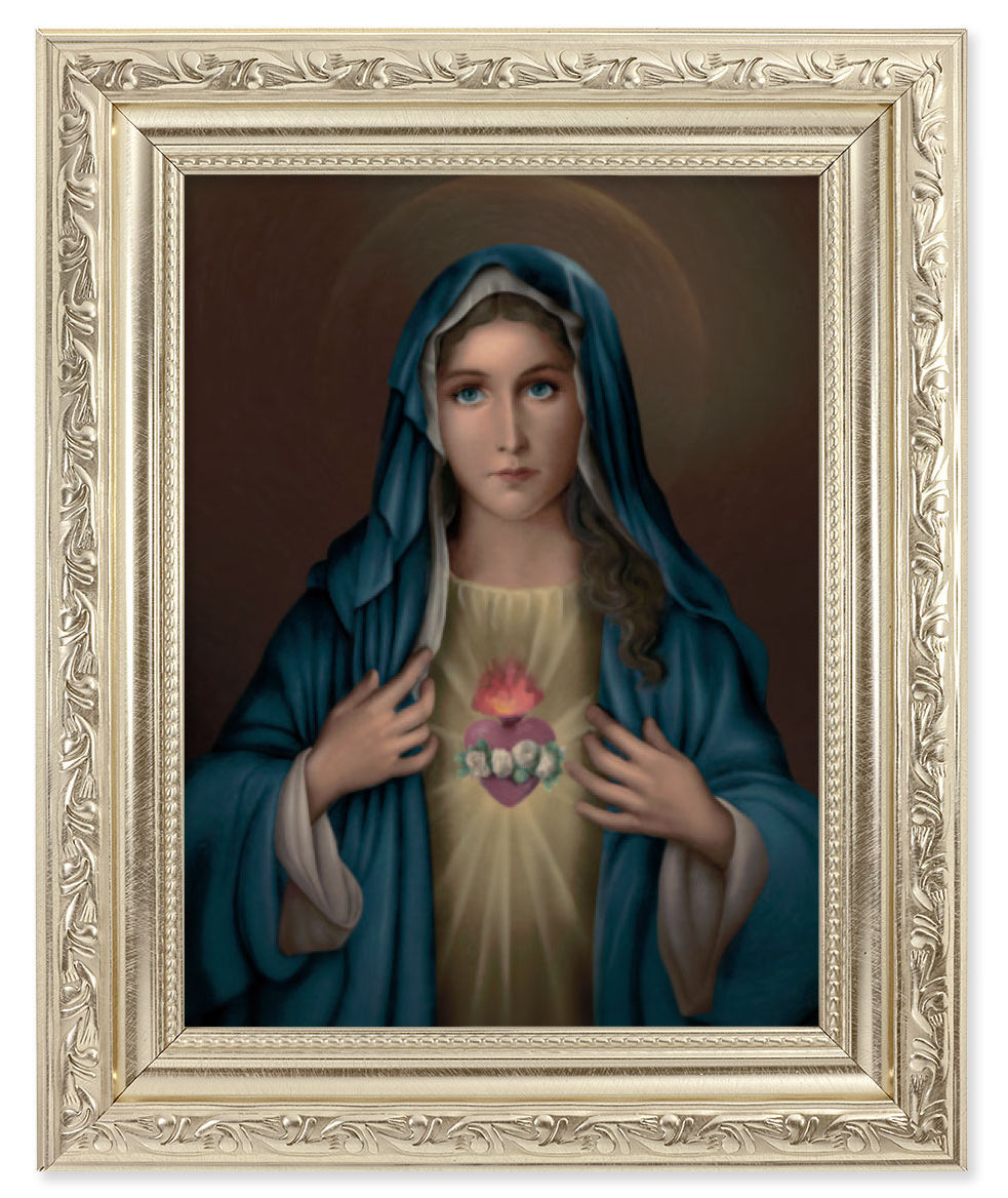 Immaculate Heart of Mary by Simeone 6x8 Print Under Glass