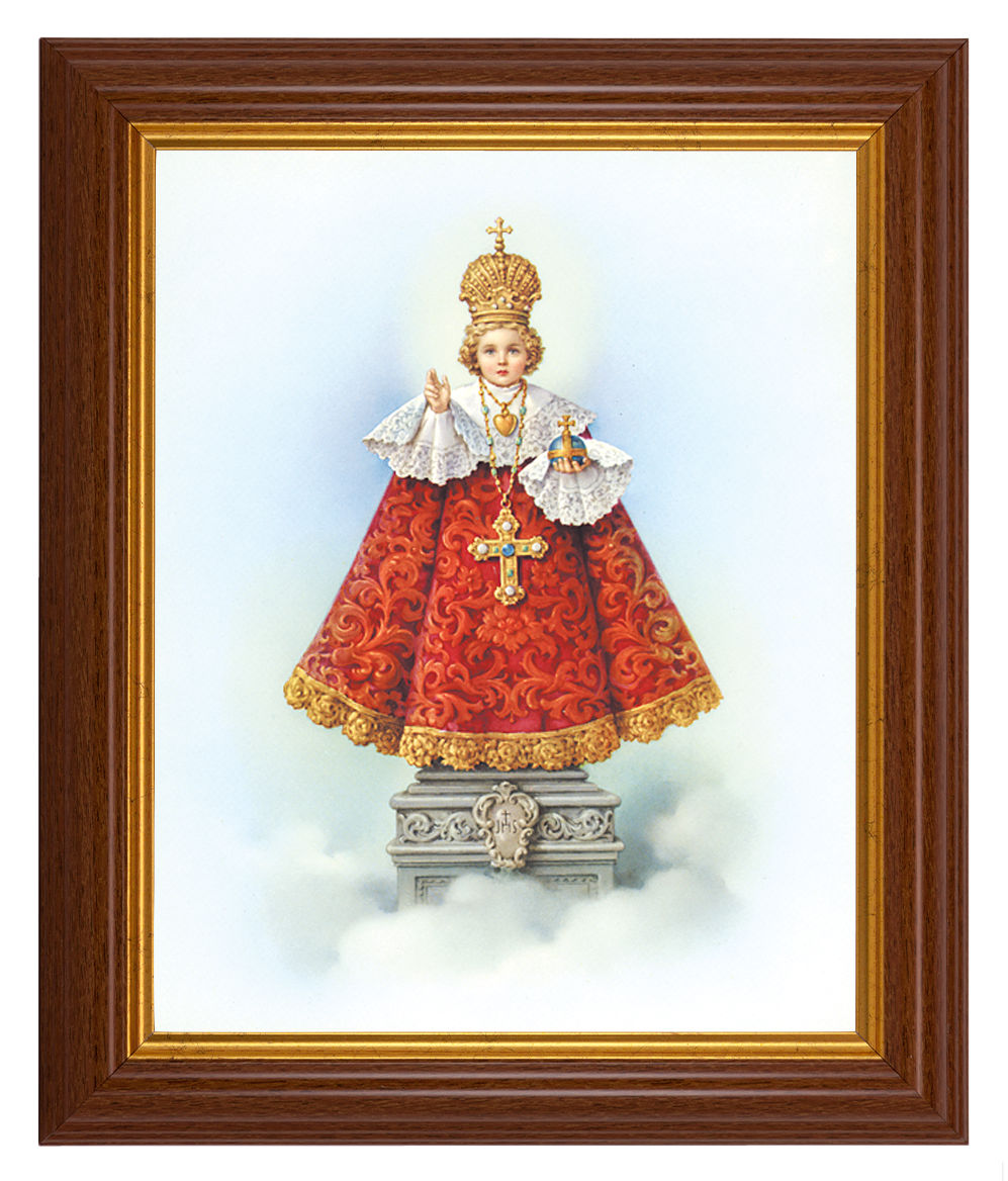Infant of Prague 8x10 Textured Artboard Dark Walnut Frame