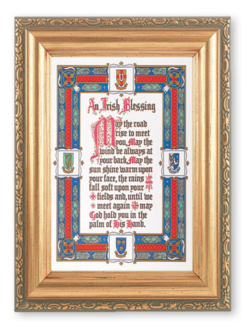 Irish Blessing 4x5.5 Print Under Glass