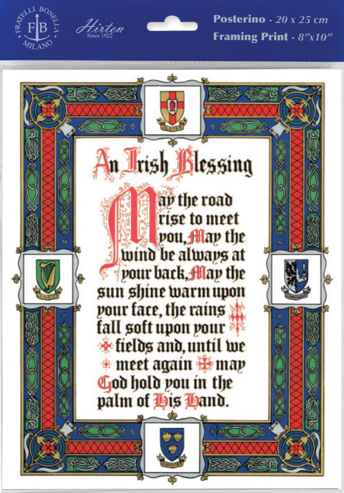 Irish Blessing Print - Sold in 3 per pack