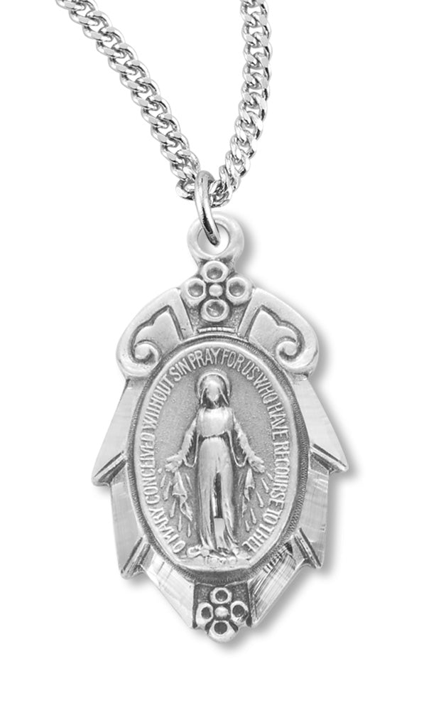 Jagged Edge Floral Tips Miraculous Pendant