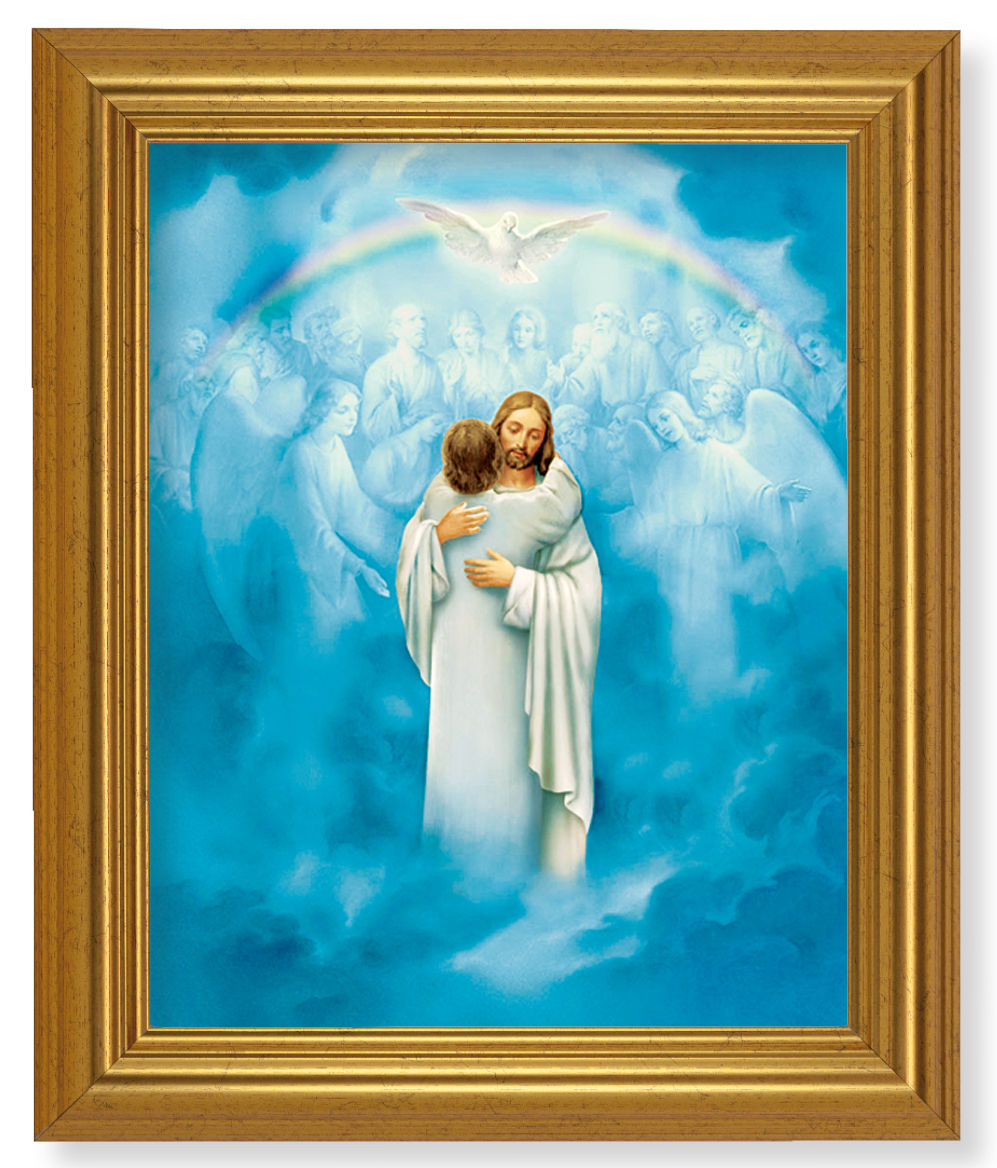 Jesus' Embrace at Heaven's Gate 8x10 Framed Print Under Glass