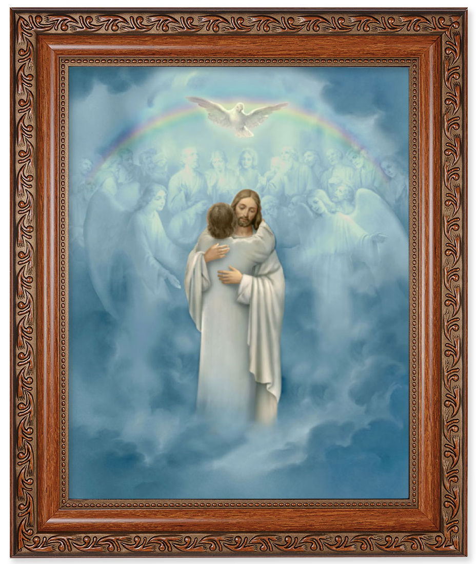 Jesus' Embrace at Heaven's Gate 8x10 Framed Print Under Glass