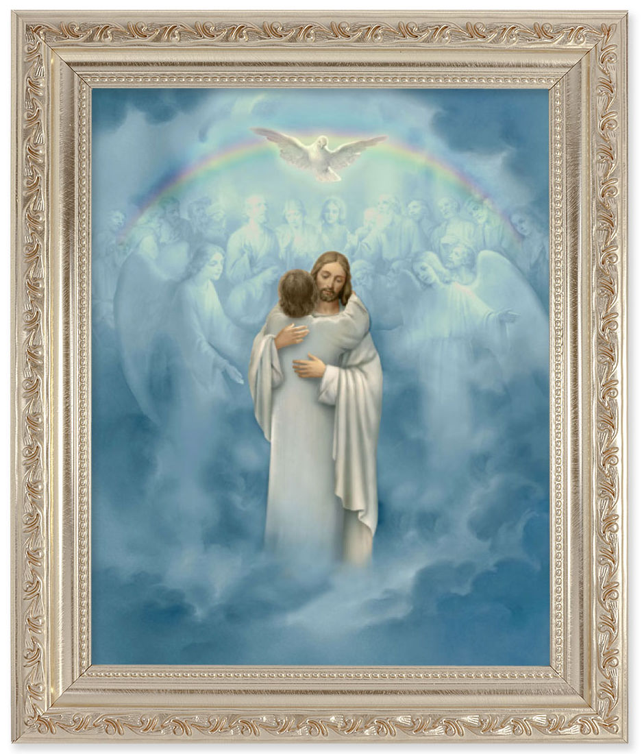 Jesus' Embrace at Heaven's Gate 8x10 Framed Print Under Glass