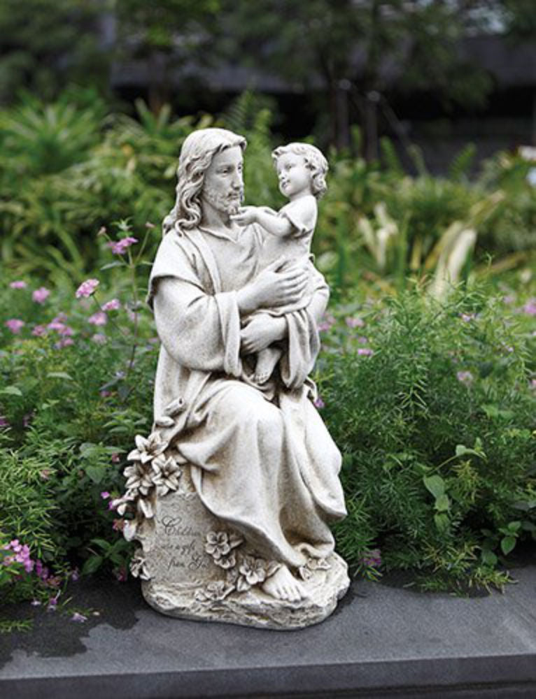 Jesus Holding a Child Garden Statue 20" High
