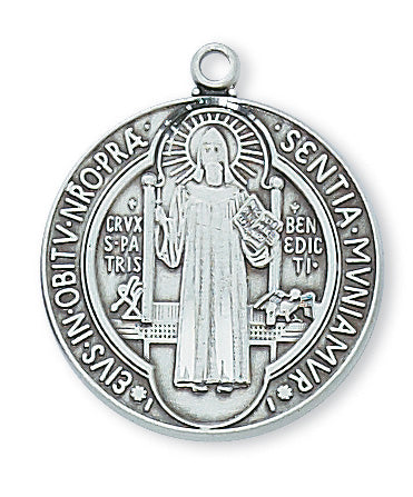 Men's Sterling Silver St. Benedict Medal