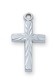 Petite Sterling Silver Cross Necklace for Girls