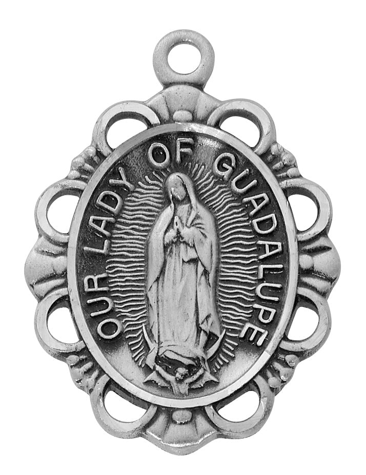 Small Oval Our Lady of Guadalupe Medal Necklace
