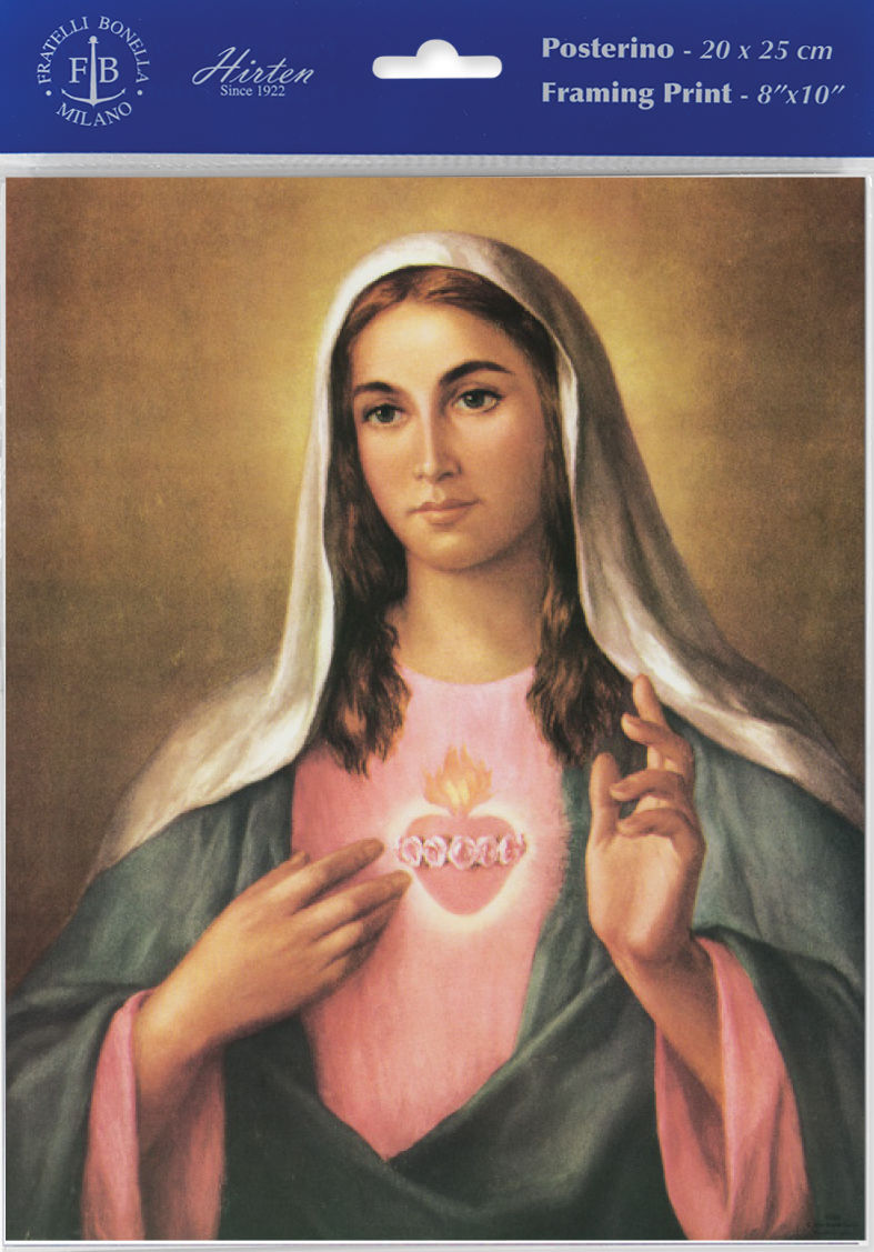 La Fuente Immaculate Heart of Mary Print - Sold in 3 Per Pack