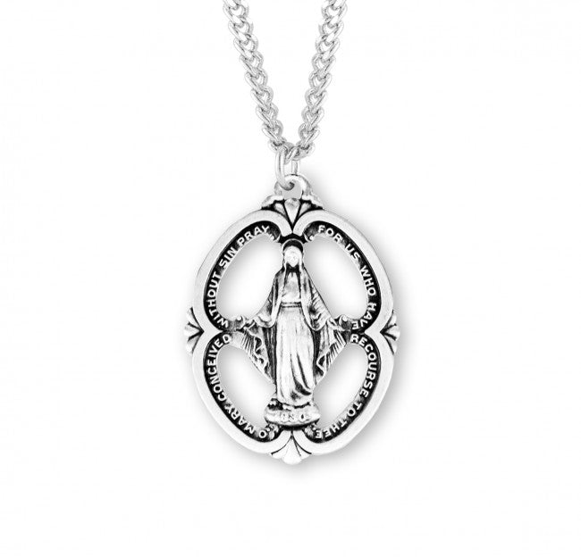 Large Open-Cut Oval Miraculous Medal