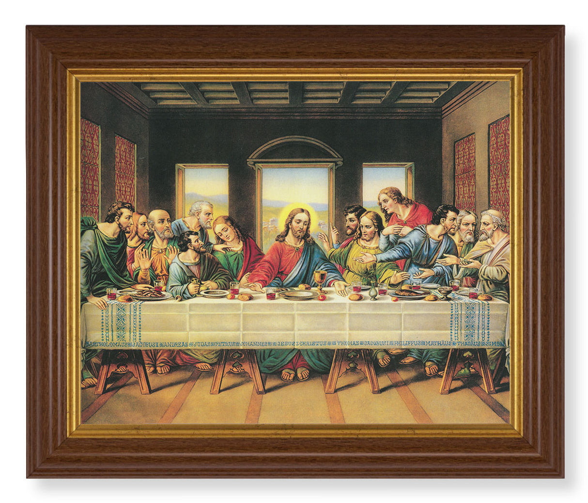 Last Supper 8x10 Textured Artboard Dark Walnut Frame