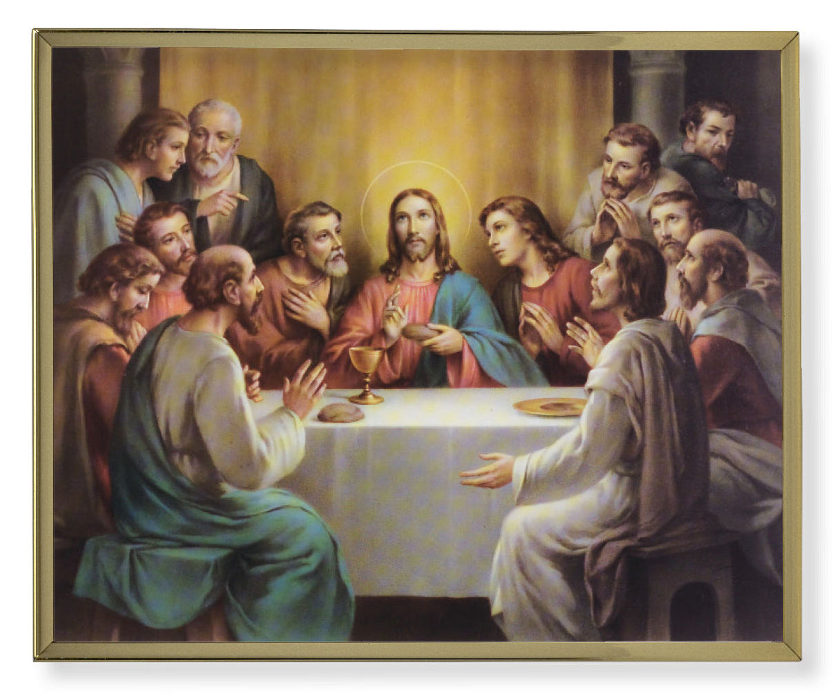 Last Supper Gold Trim Plaque
