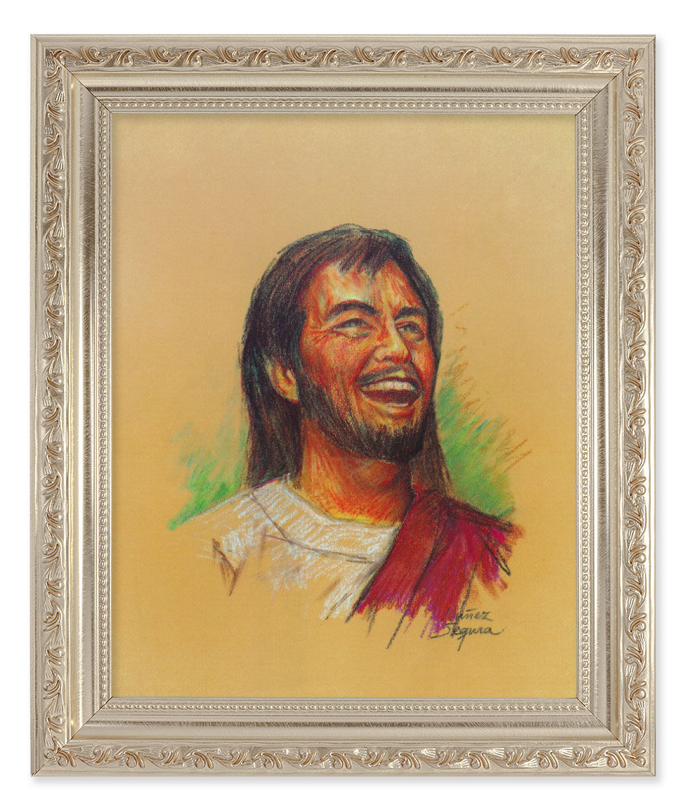 Laughing Jesus 8x10 Framed Print Under Glass