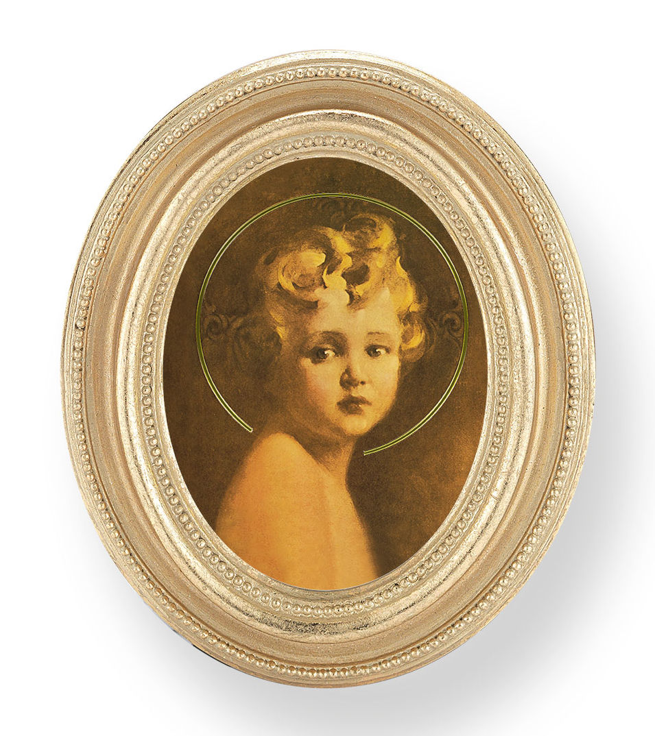 Light of the World Small 4.5 Inch Oval Framed Print