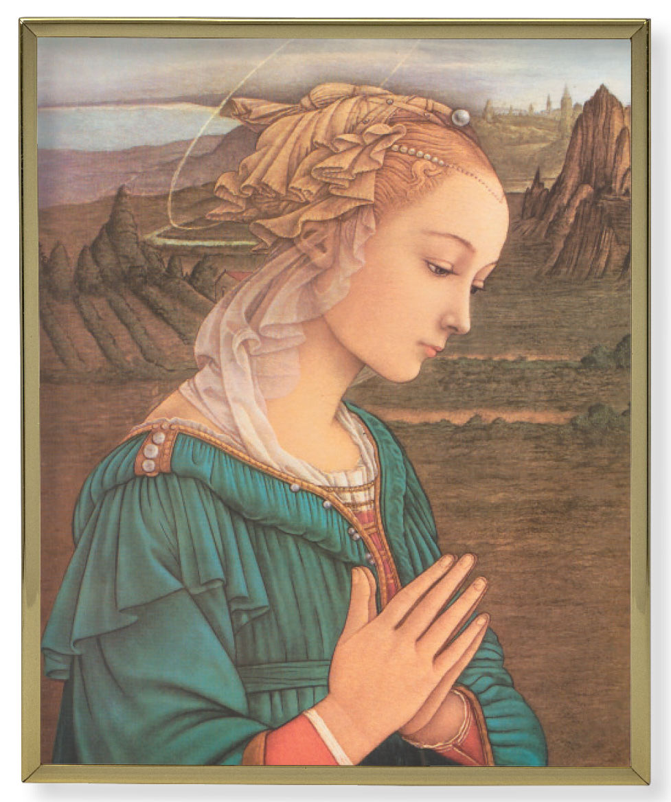 Lippi Madonna 8x10 Gold Trim Plaque