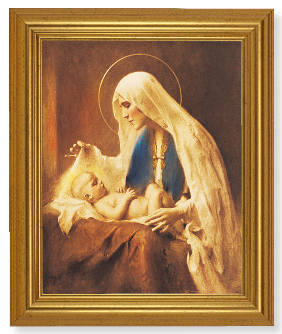 Madonna Adoring the Christ Child 8x10 Framed Print Under Glass
