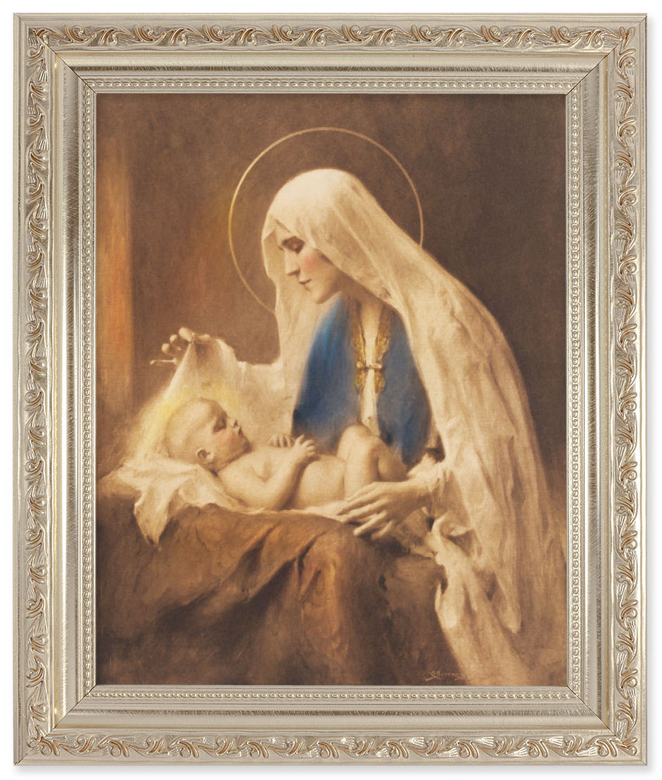 Madonna Adoring the Christ Child 8x10 Framed Print Under Glass