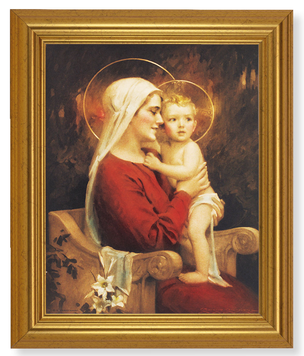 Madonna and Child Full of Joy 8x10 Framed Print Under Glass