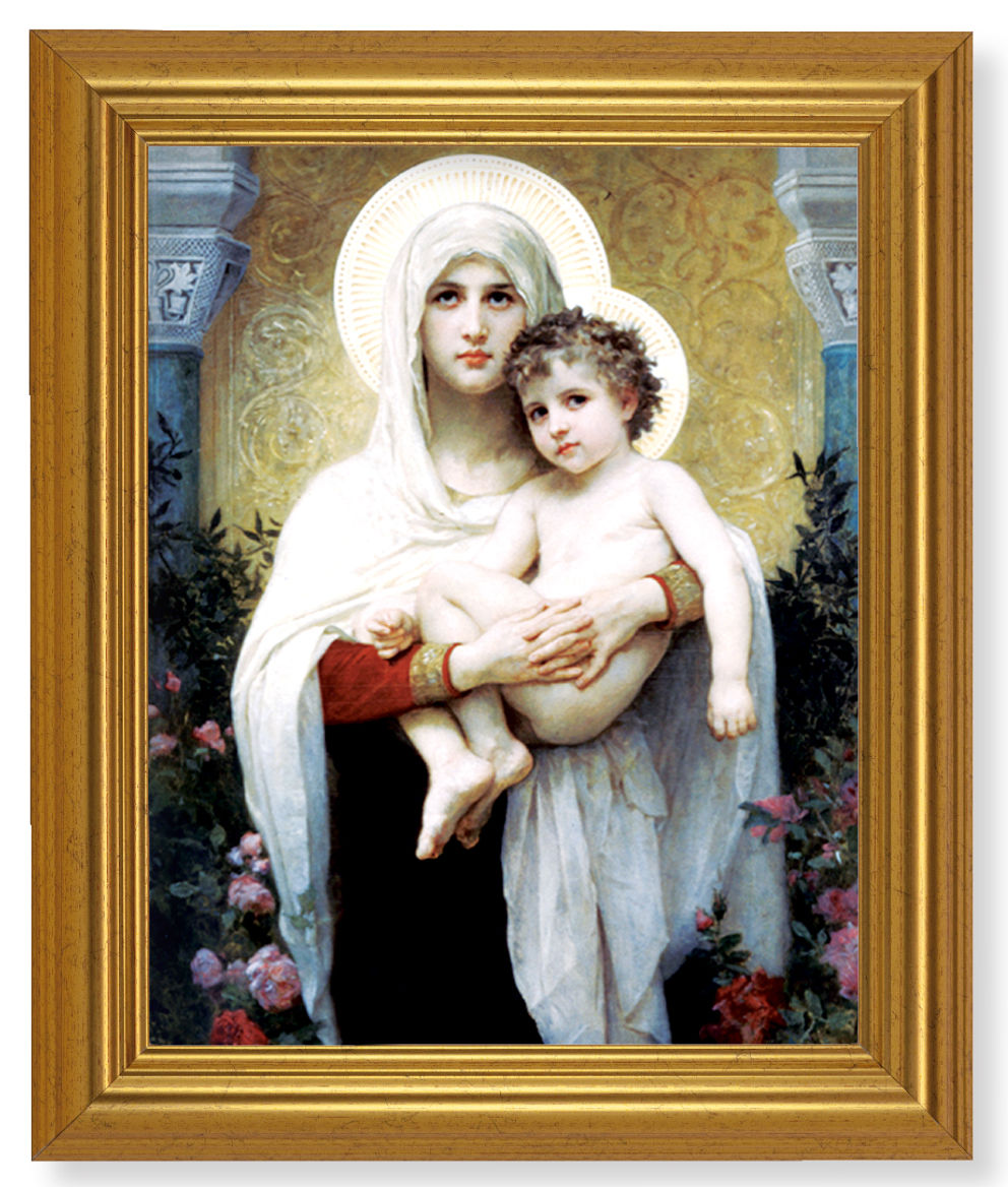 Madonna and Child with Halos 8x10 Framed Print Under Glass