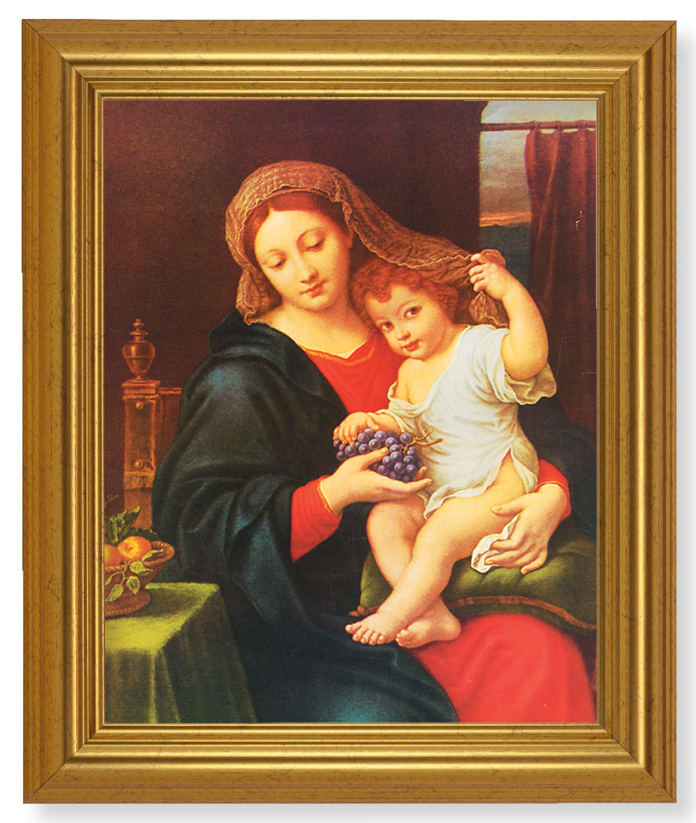 Madonna and Child Holding Veil 8x10 Framed Print Under Glass