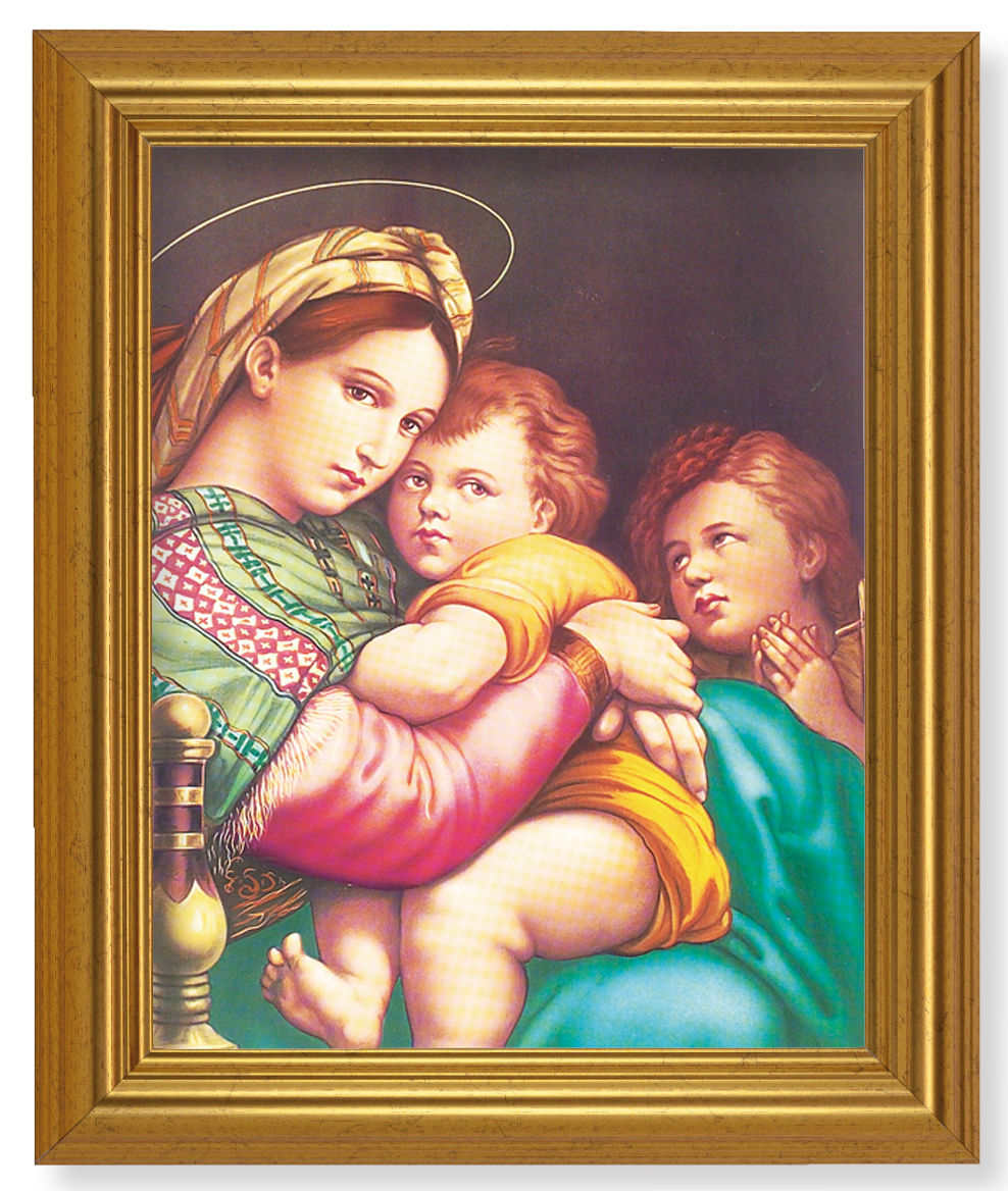 Madonna and Child with Saint Gabriel 8x10 Framed Print Under Glass